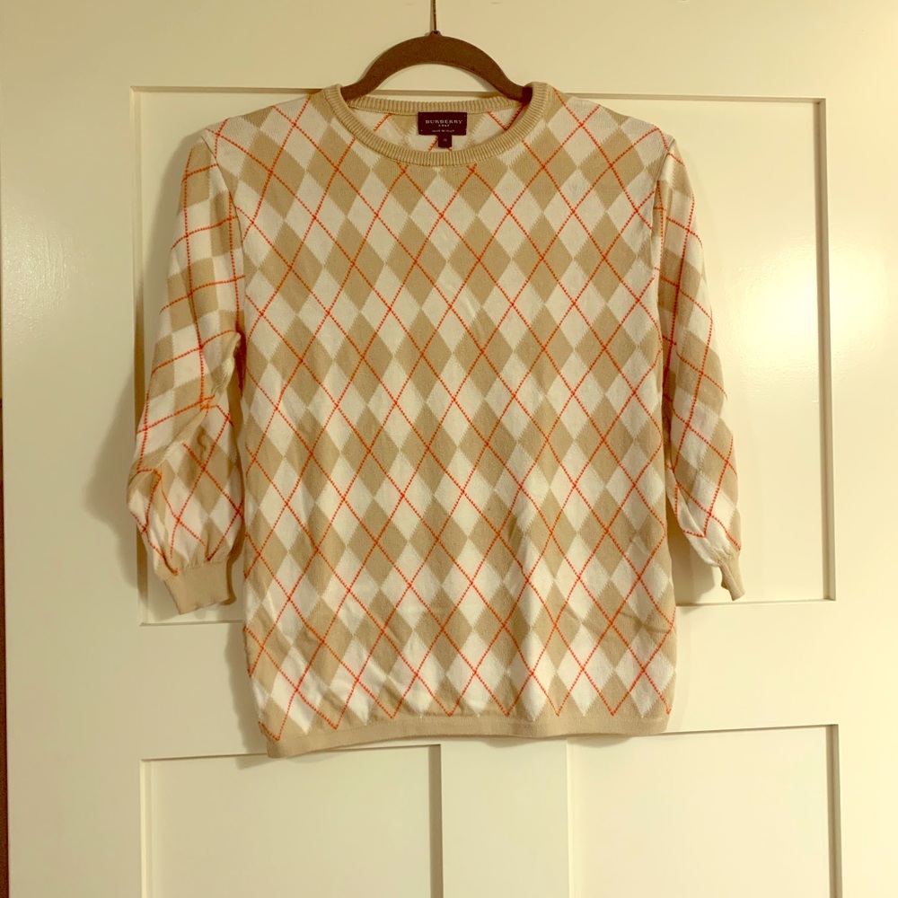 Burberry Argyle Plaid Sweater